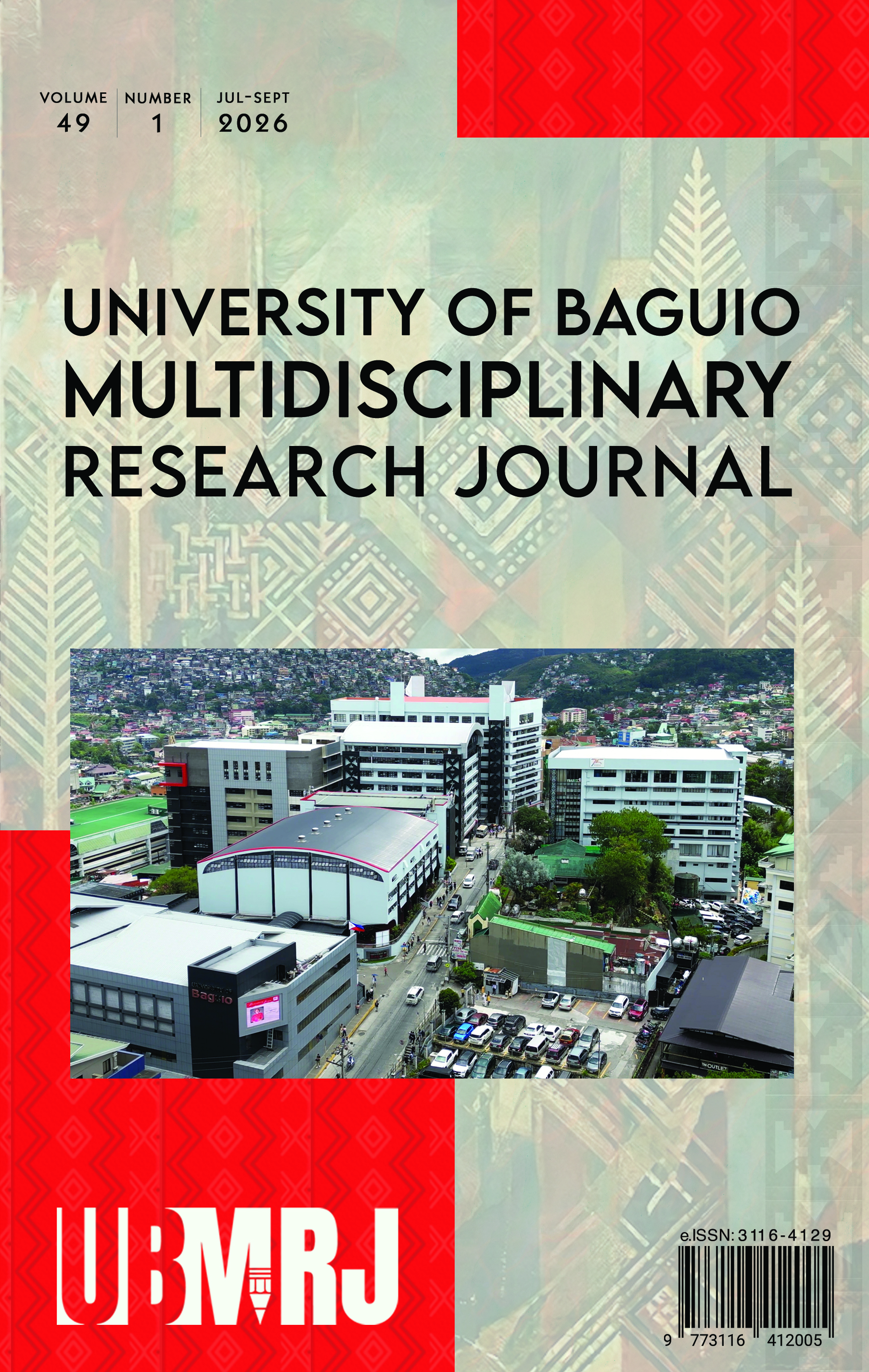 					View Vol. 49 No. 1 in progress (January-March) (2026): University of Baguio Multidisciplinary Research Journal
				